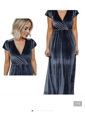 Baltic Born Women’s Velvet Wrap Maxi Dress